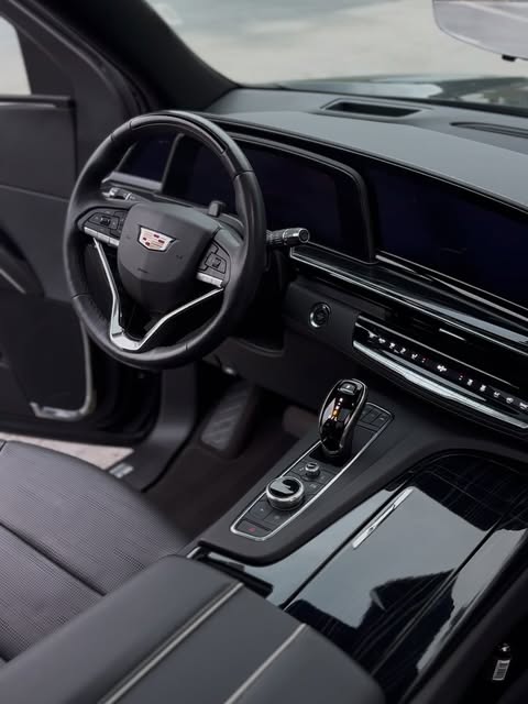 Clean Cadillac interior finished by Precisionn Detailing